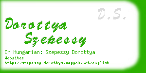 dorottya szepessy business card